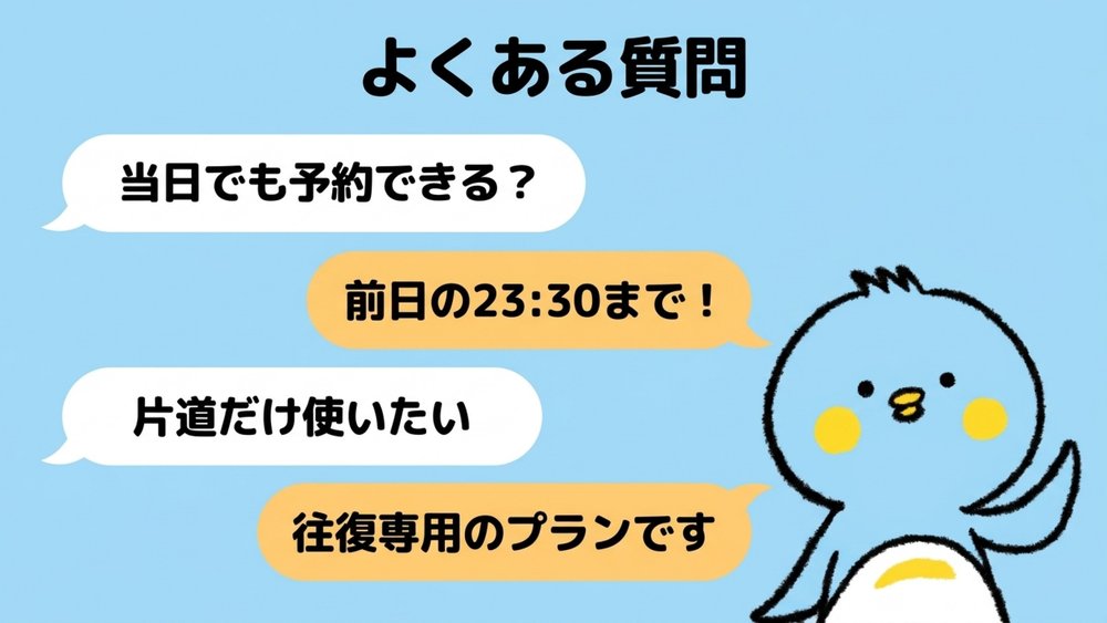 日帰り1dayのよくある質問