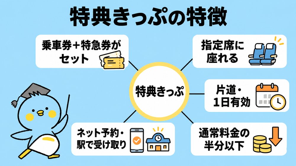 JRキューポ特典きっぷの特徴